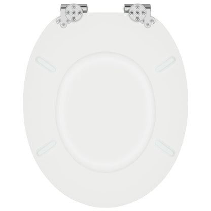 Sedile per toilette con chiusura morbida Bianco 44 x 38 cm | homemem39