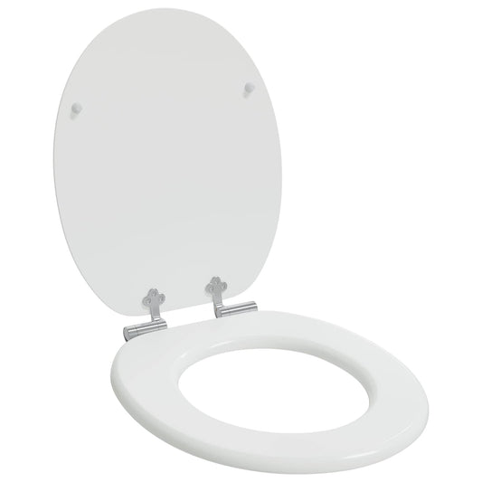 Sedile del WC Bianco 44 x 38 cm Pannello MDF - homemem39