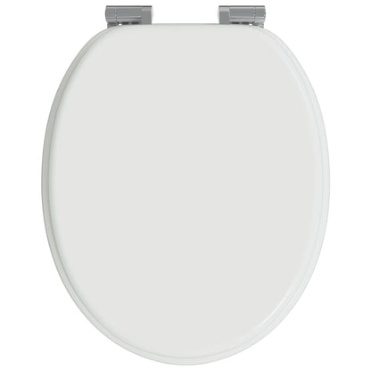 Sedile per toilette con chiusura morbida Bianco 44 x 38 cm | homemem39