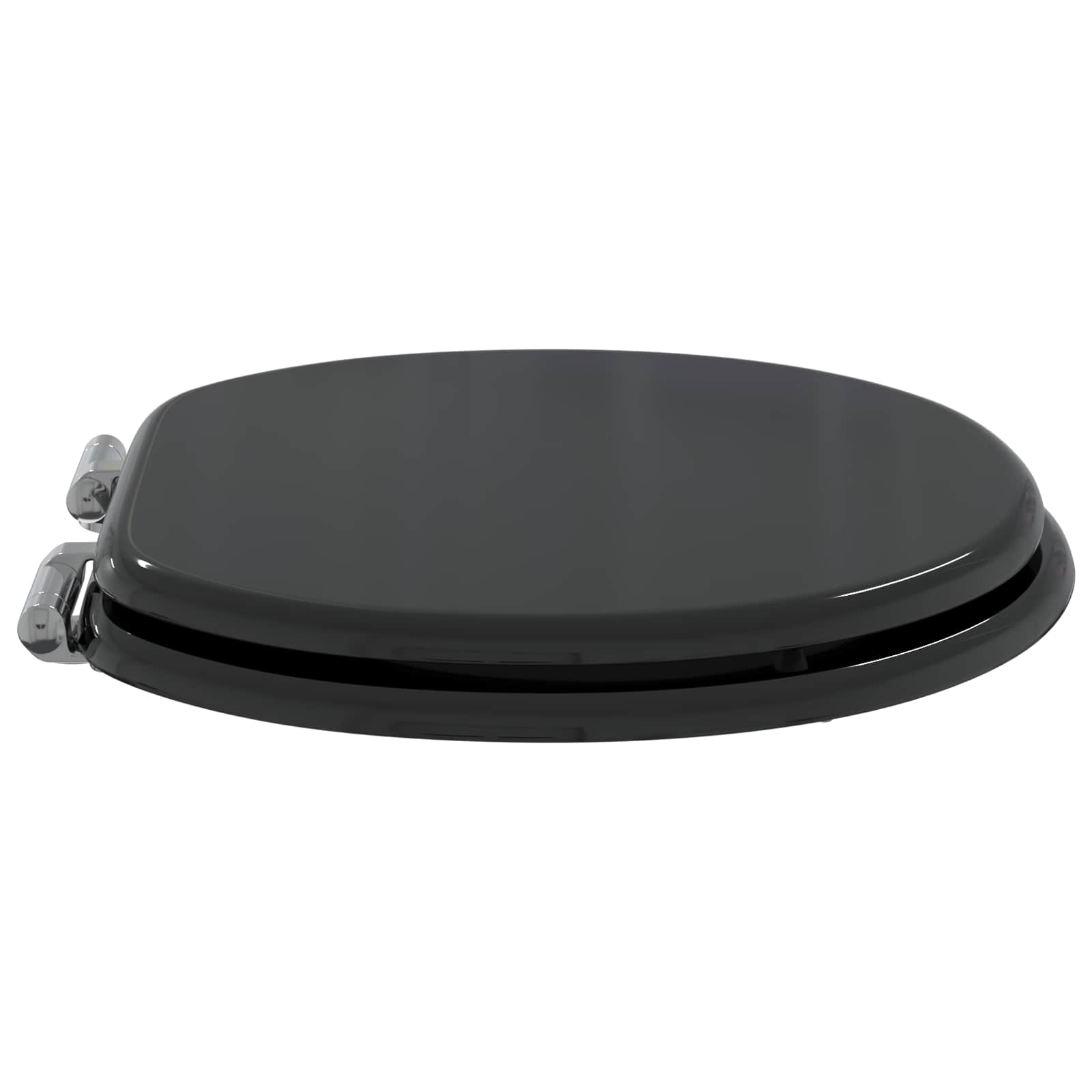 Sedile per toilette con chiusura morbida Nero 44 x 38 cm | homemem39