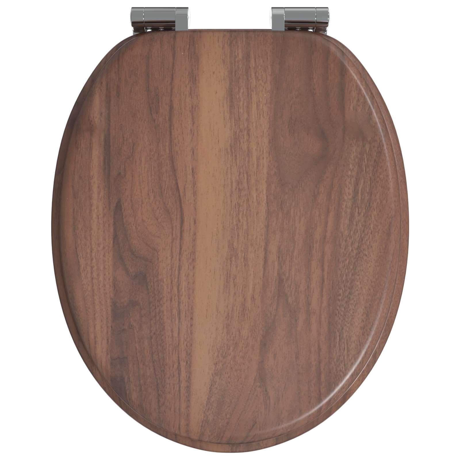 Sedile per toilette con chiusura morbida Marrone 44 x 38 cm | homemem39