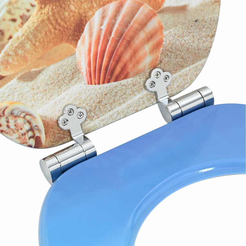 Sedile per toilette con chiusura morbida Conchiglia di mare | homemem39
