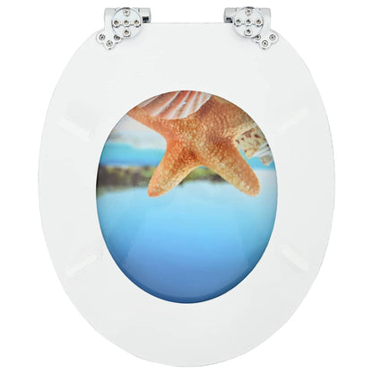 Sedile per toilette con chiusura morbida Conchiglia di mare | homemem39