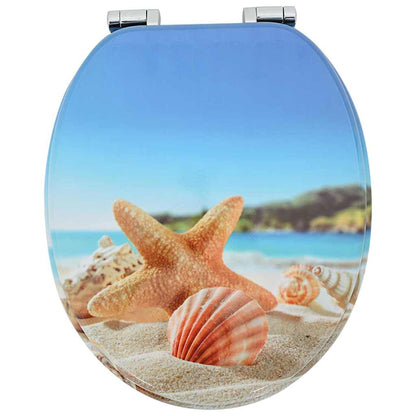 Sedile per toilette con chiusura morbida Conchiglia di mare | homemem39