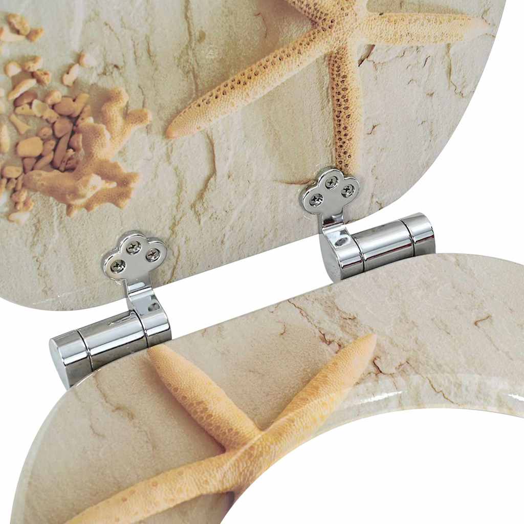 Sedile per toilette con chiusura morbida Giallo e Bianco | homemem39