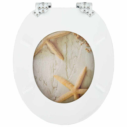 Sedile per toilette con chiusura morbida Giallo e Bianco | homemem39