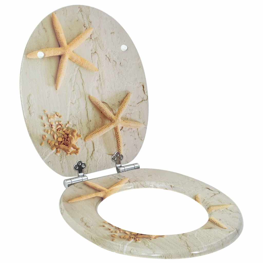 Sedile per toilette con chiusura morbida Giallo e Bianco | homemem39