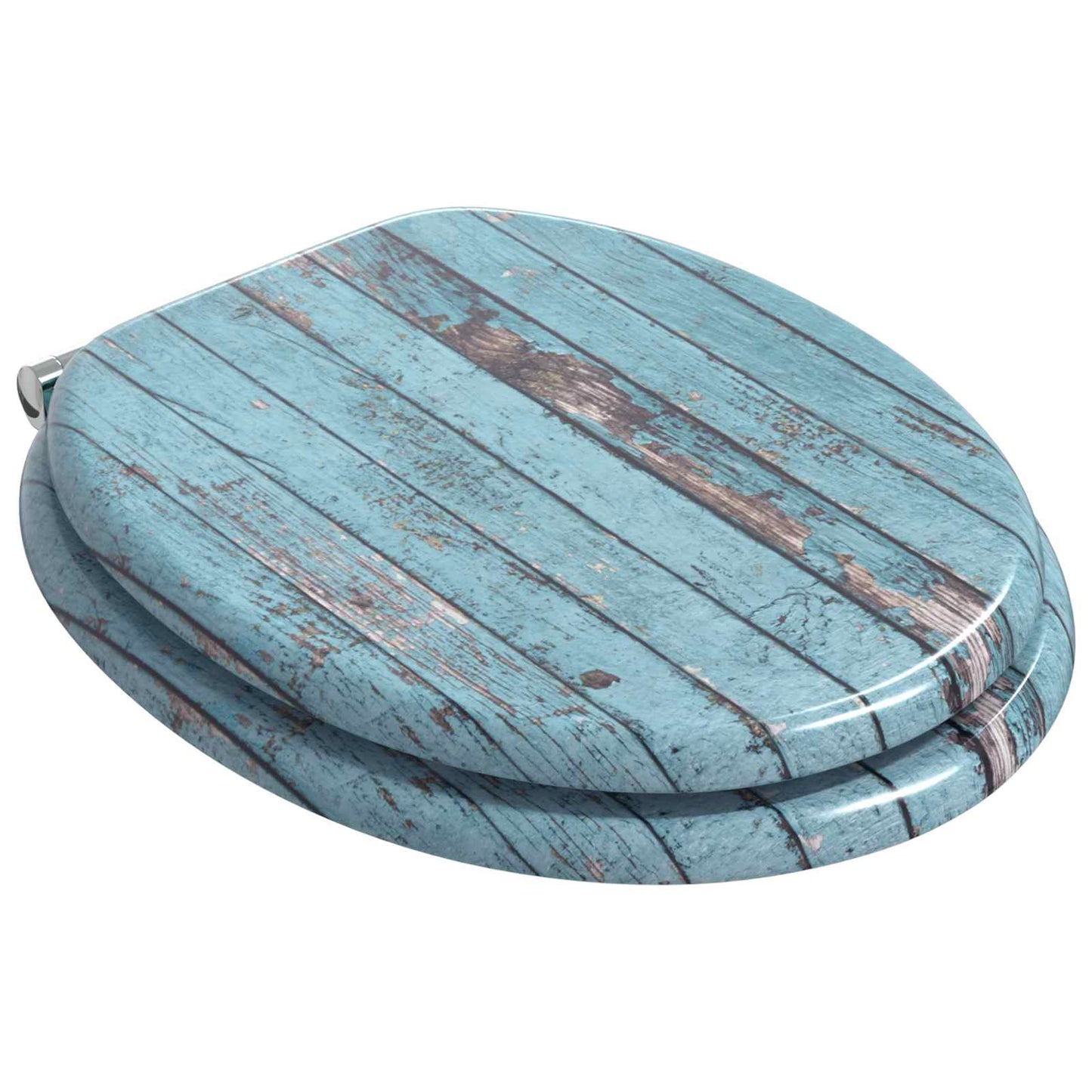 Sedile per toilette con chiusura morbida Blu 44 x 38 cm | homemem39