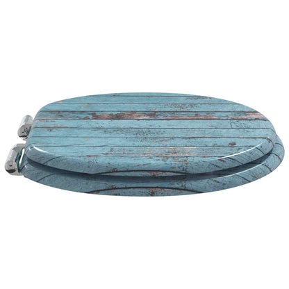 Sedile per toilette con chiusura morbida Blu 44 x 38 cm | homemem39