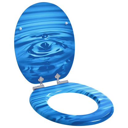 Sedile per toilette con chiusura morbida Goccia blu 44 x 38 cm | homemem39