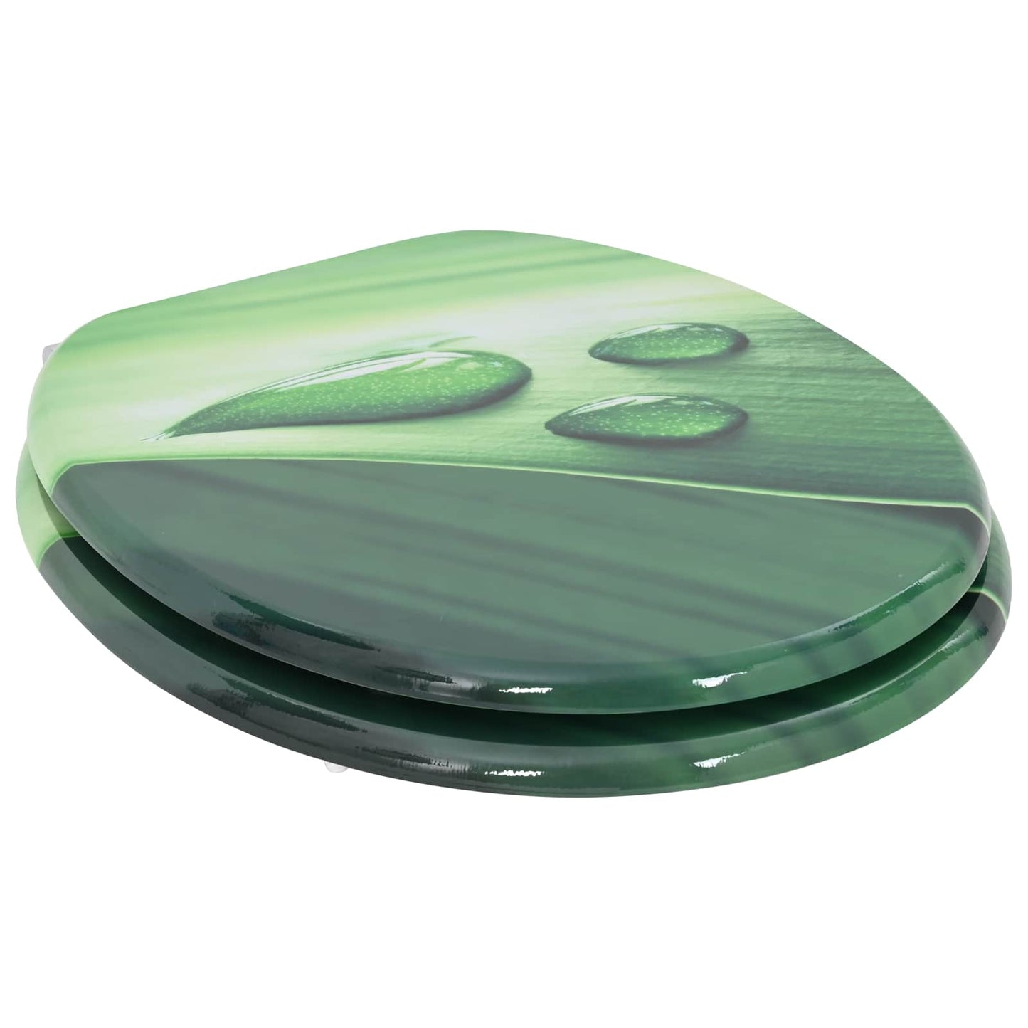 Sedile per toilette con chiusura morbida Goccia verde | homemem39