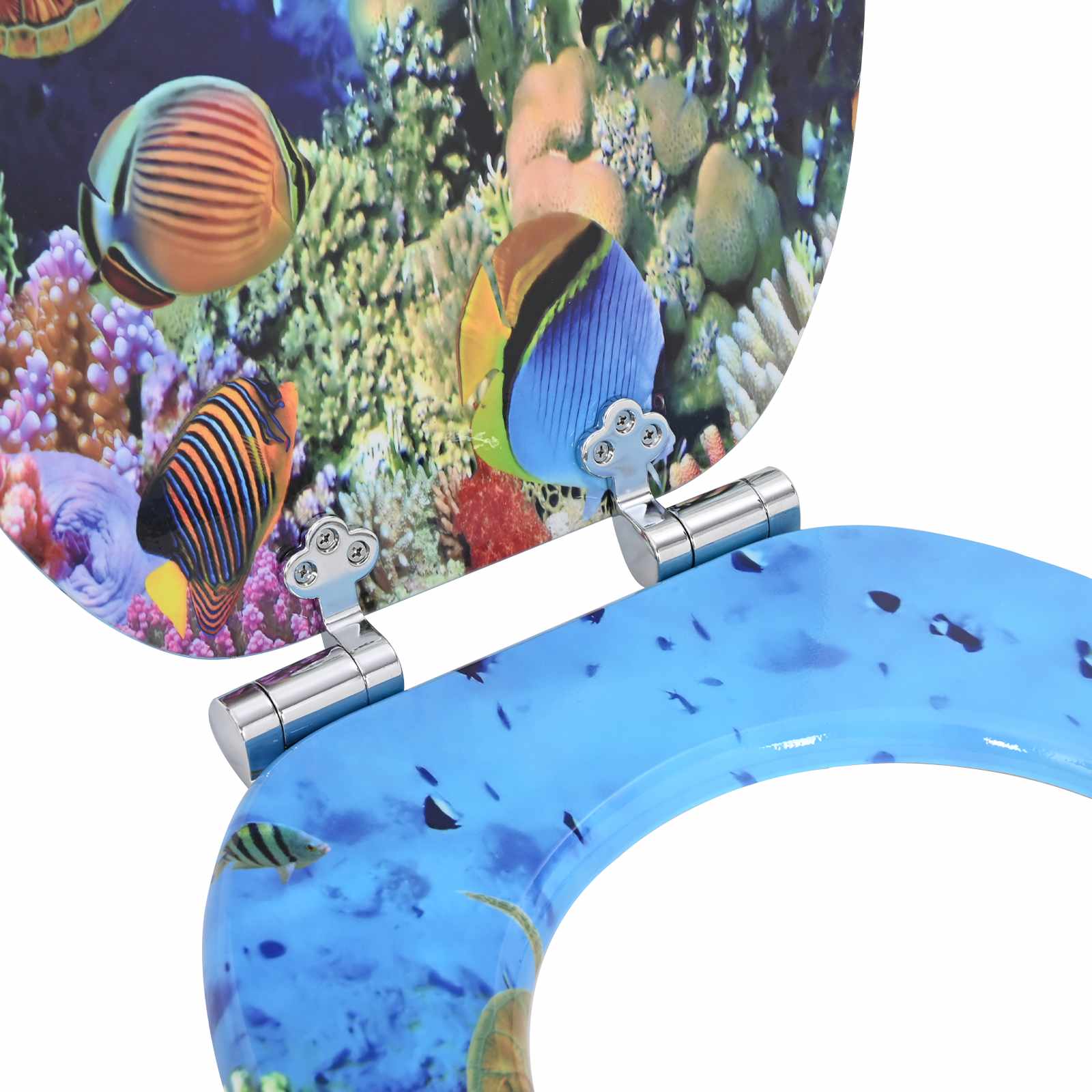 Sedile del WC Blu mare profondo 44 x 38 cm Pannello MDF - homemem39