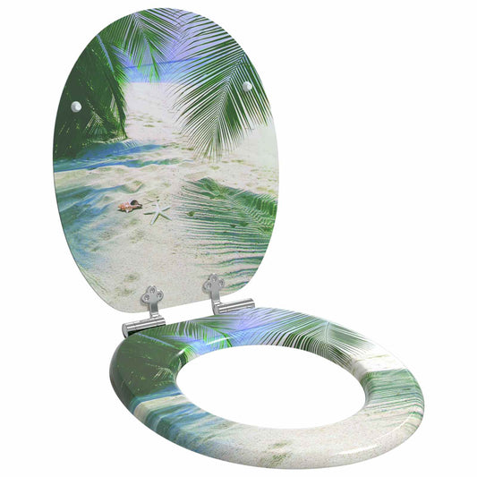 Sedile per toilette con chiusura morbida Verde 44 x 38 cm | homemem39