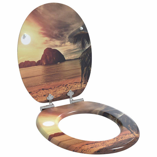 Sedile del WC Arancione 44 x 38 cm Pannello MDF - homemem39