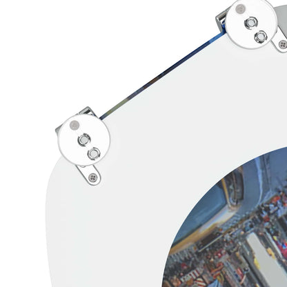 Sedile del WC Multicolore 43,8 x 37,8 cm Pannello MDF