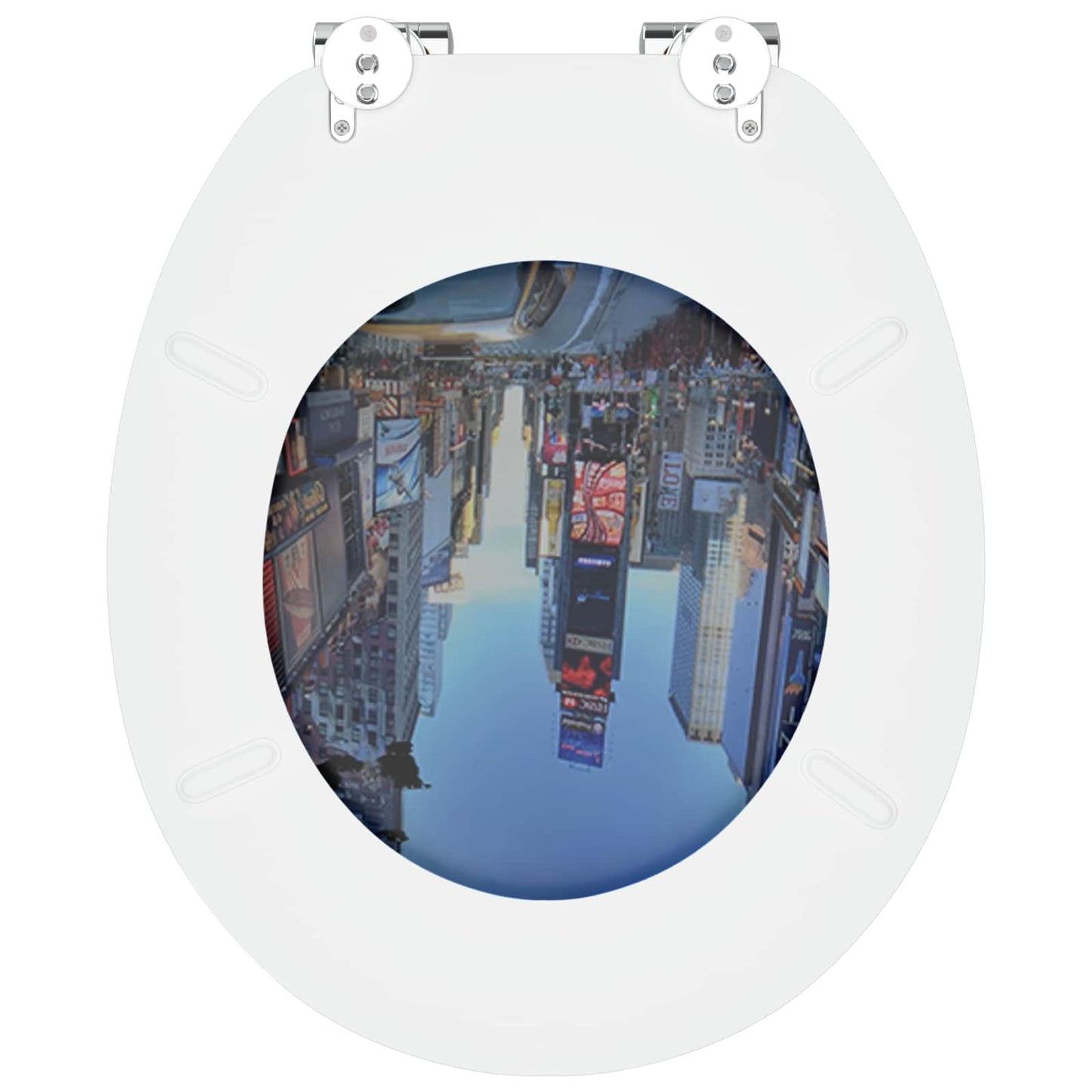 Sedile del WC Multicolore 43,8 x 37,8 cm Pannello MDF