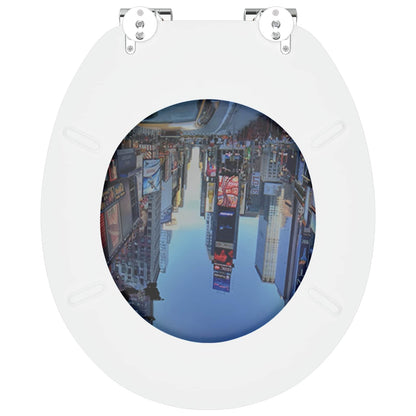 Sedile del WC Multicolore 43,8 x 37,8 cm Pannello MDF