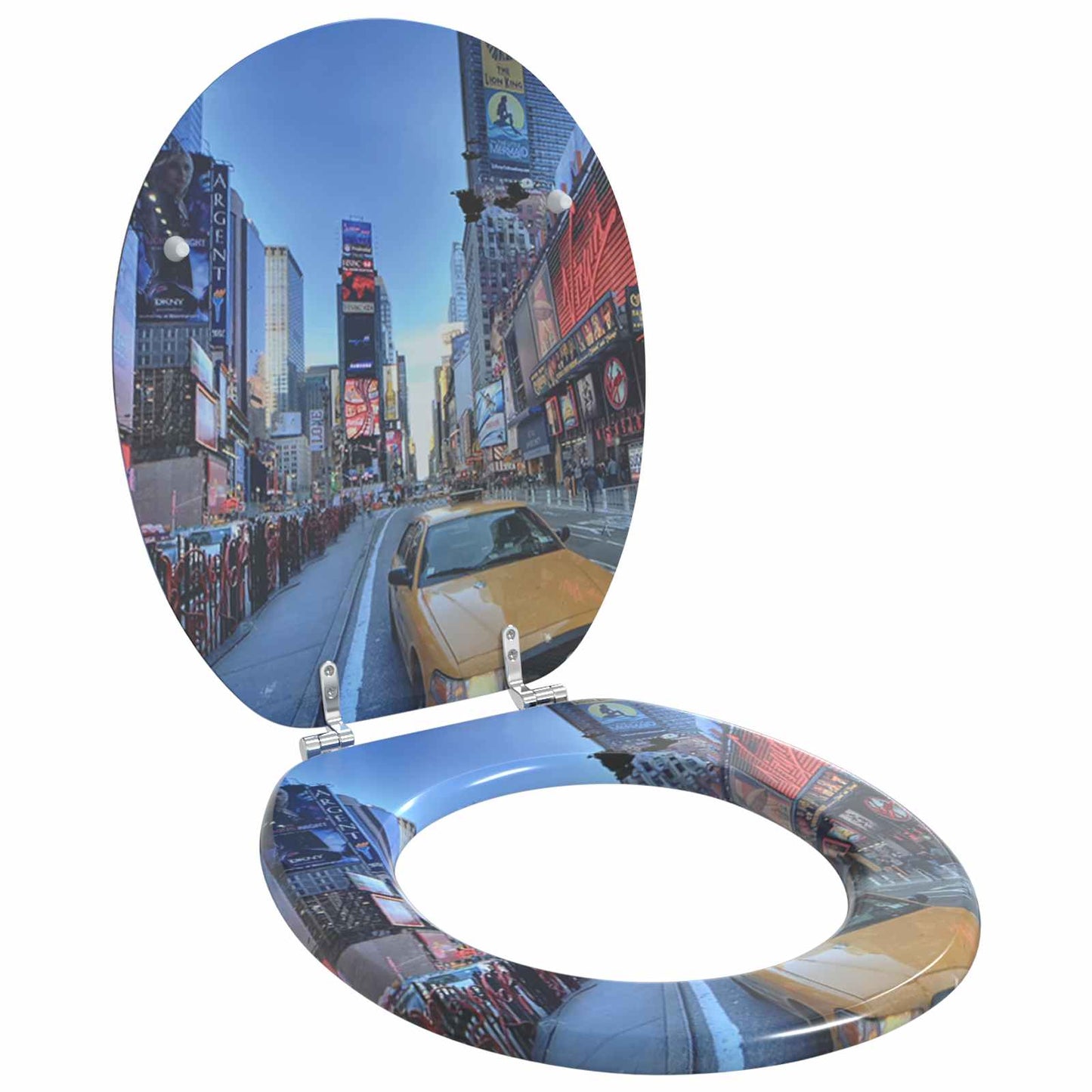 Sedile del WC Multicolore 43,8 x 37,8 cm Pannello MDF