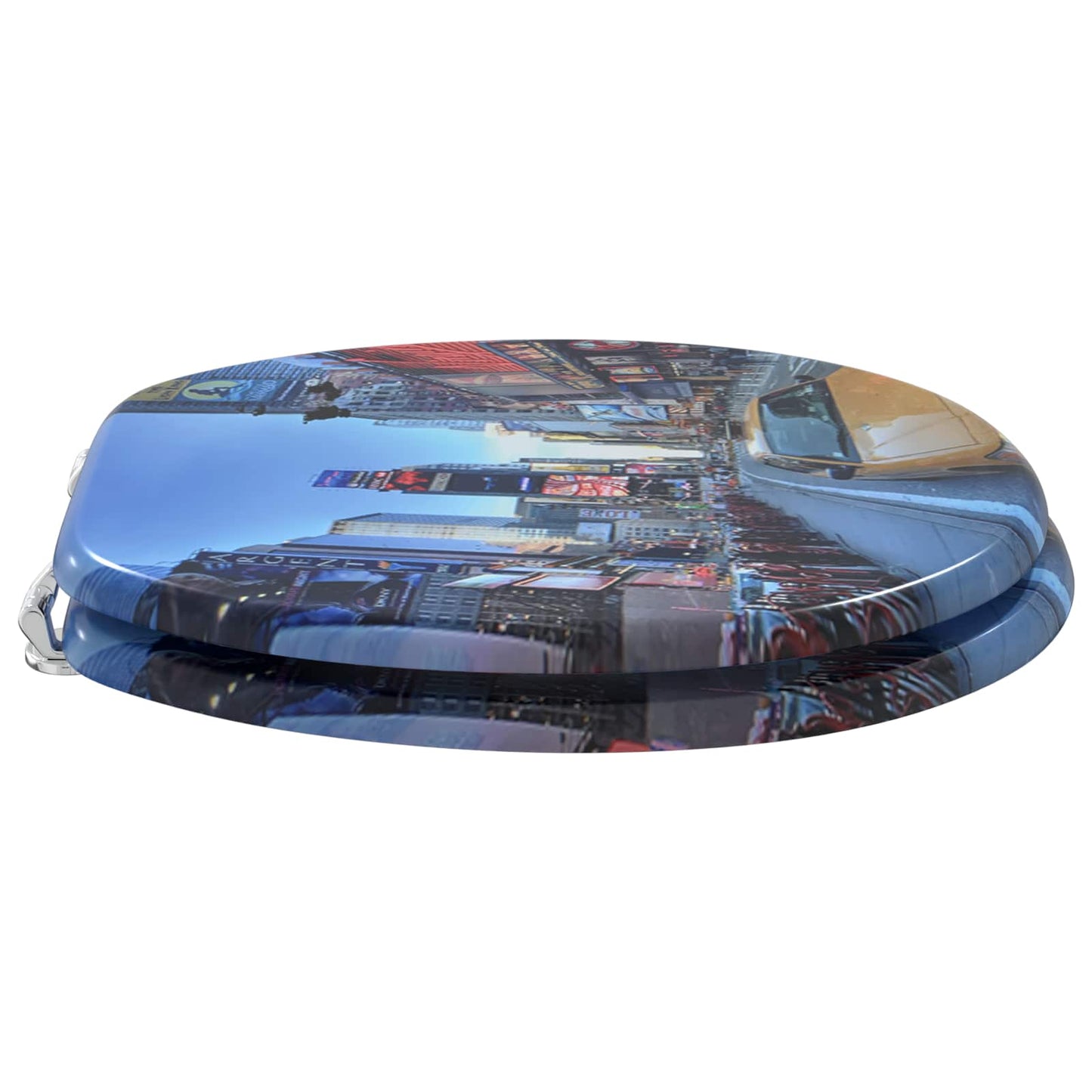 Sedile del WC Multicolore 43,8 x 37,8 cm Pannello MDF