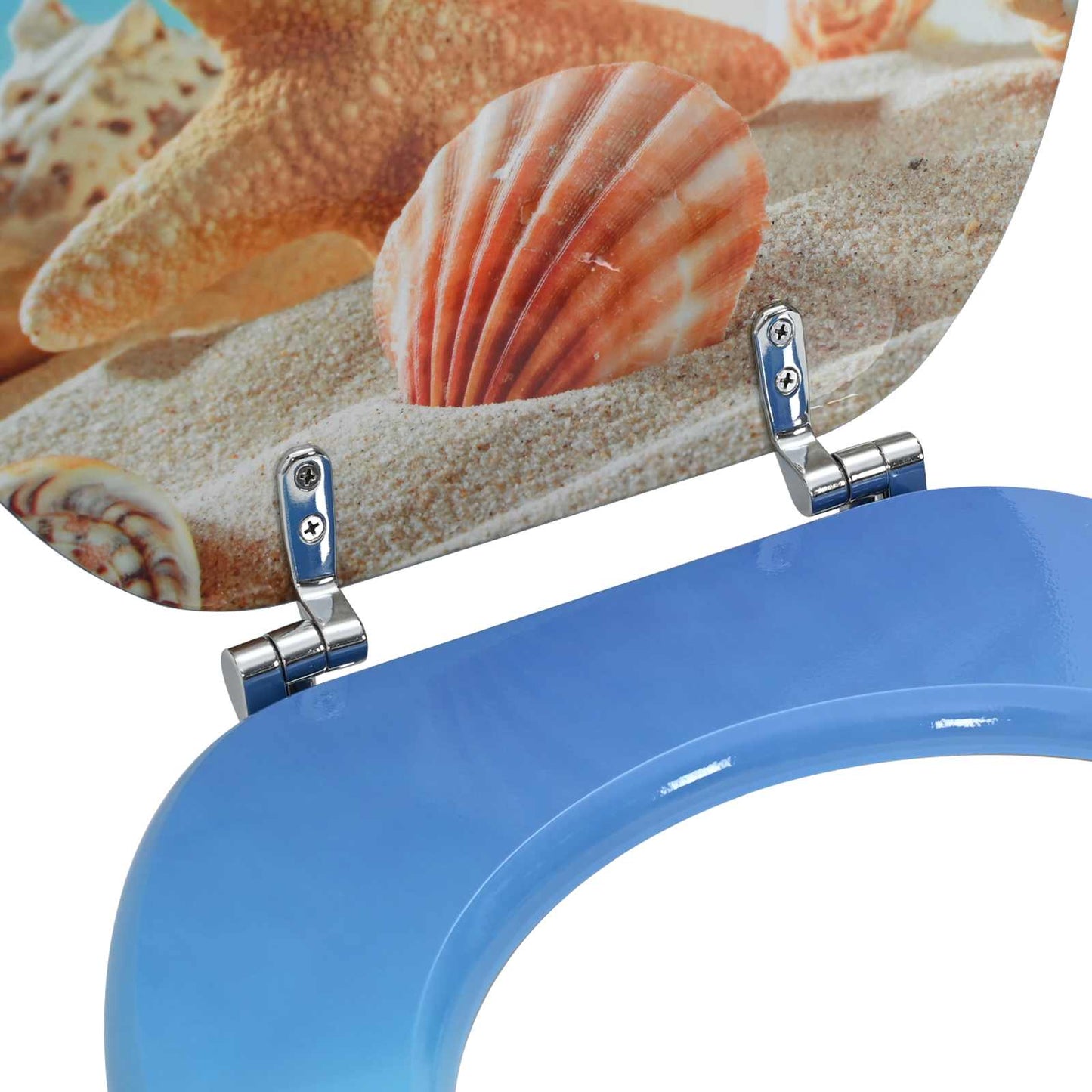 Sedile per toilette con chiusura morbida Blu Chiaro 44 x 38 cm | homemem39