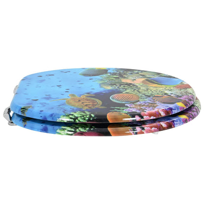 Sedile per toilette con chiusura morbida Blu mare profondo | homemem39