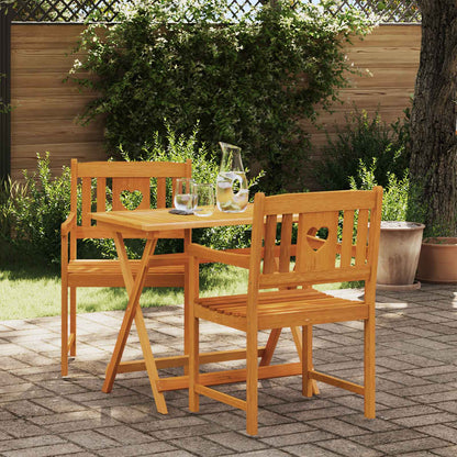 Sedie da giardino 2 pcs Naturale Legno di Acacia Massello