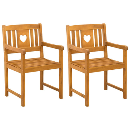 Panchina da esterno 2 pcs Naturale 56 x 55,5 x 90 cm | homemem39