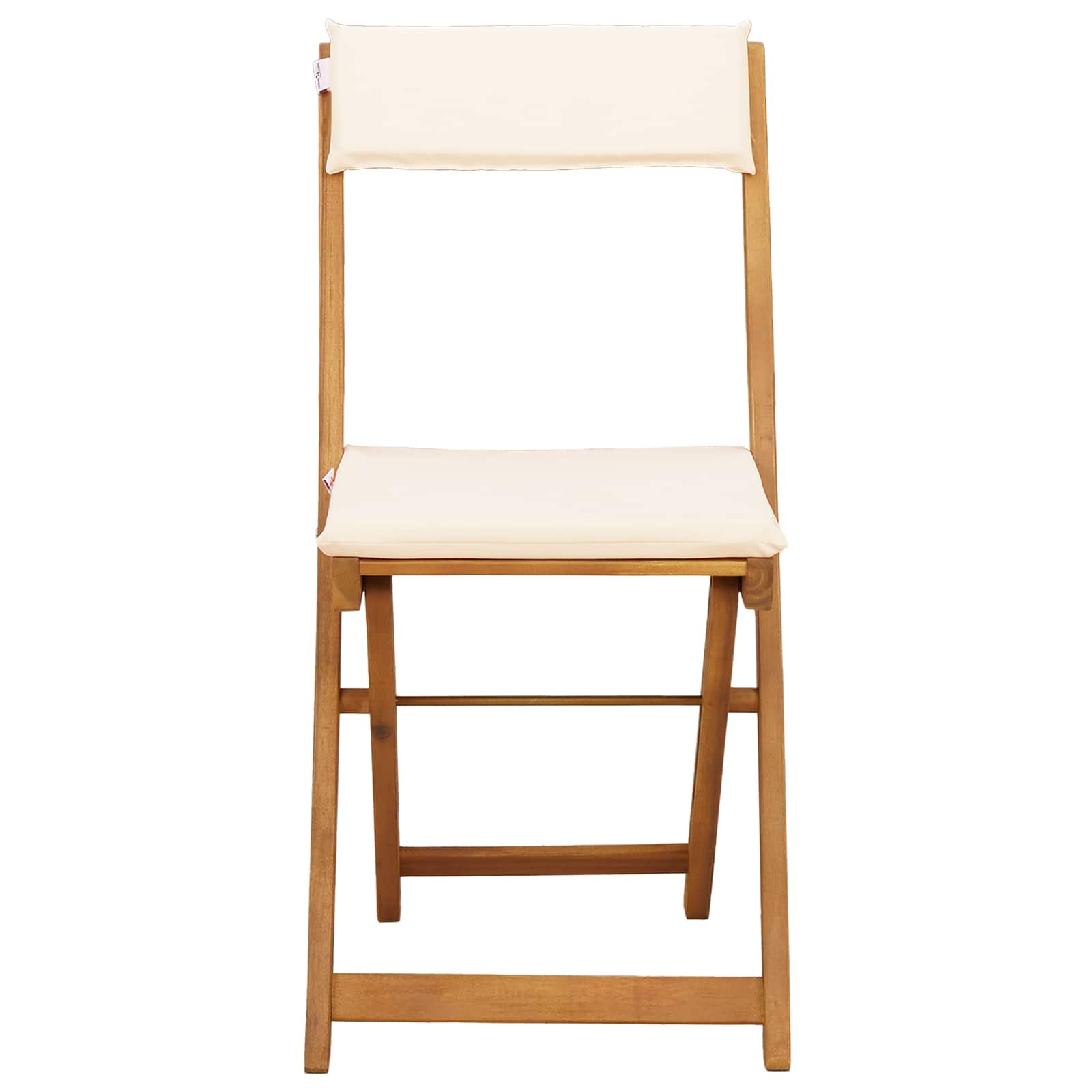 Sedie Bistro da Giardino 2 pcs Bianco Crema 40 x 53 x 80 cm | homemem39
