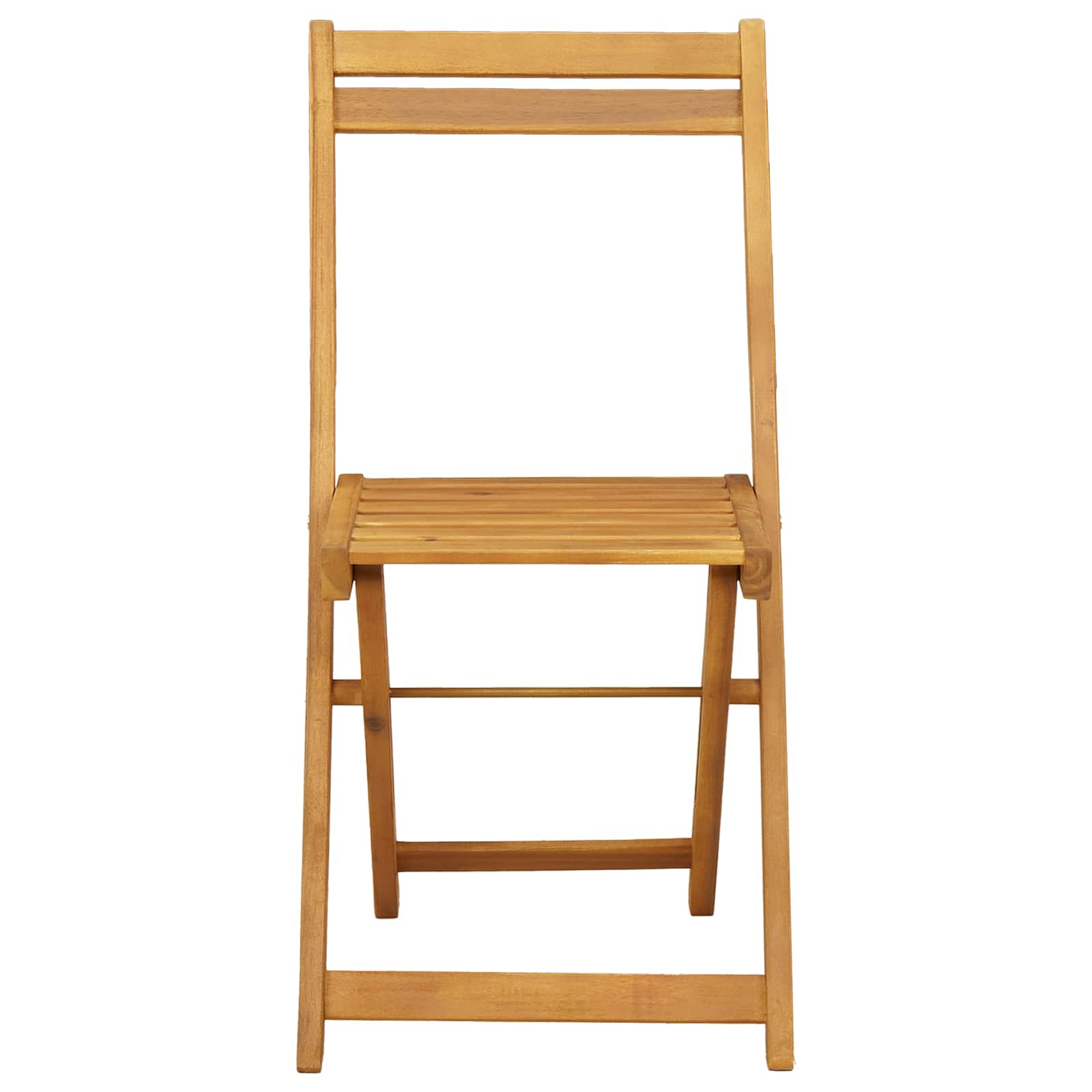 Sedie da giardino pieghevoli 4 pcs Naturale 40 x 53 x 80 cm | homemem39