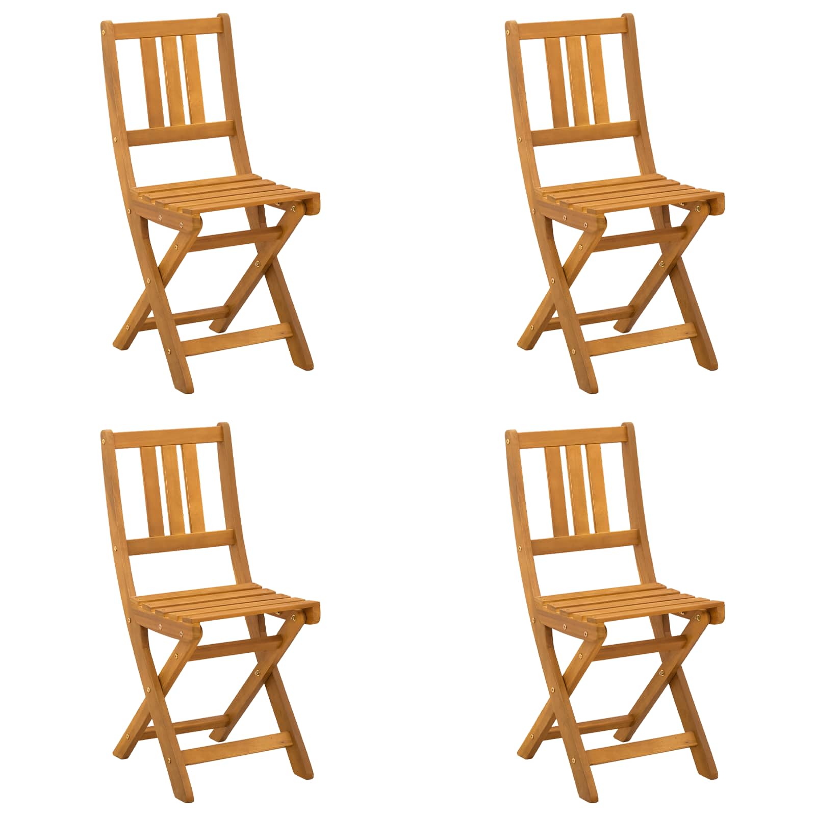Sedie Bistro da Giardino 4 pcs Naturale 40 x 42 x 85 cm | homemem39
