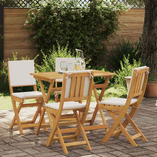 Sedie Bistro da Giardino 4 pcs Bianco Crema 38 x 46 x 85 cm