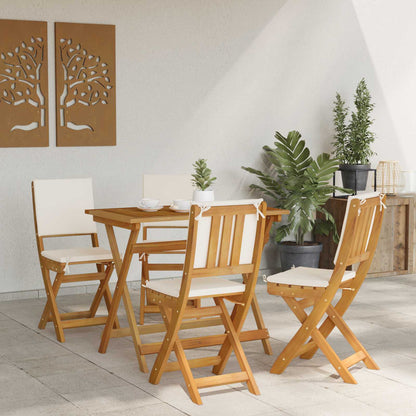 Sedie Bistro da Giardino 4 pcs Bianco Crema 38 x 46 x 85 cm