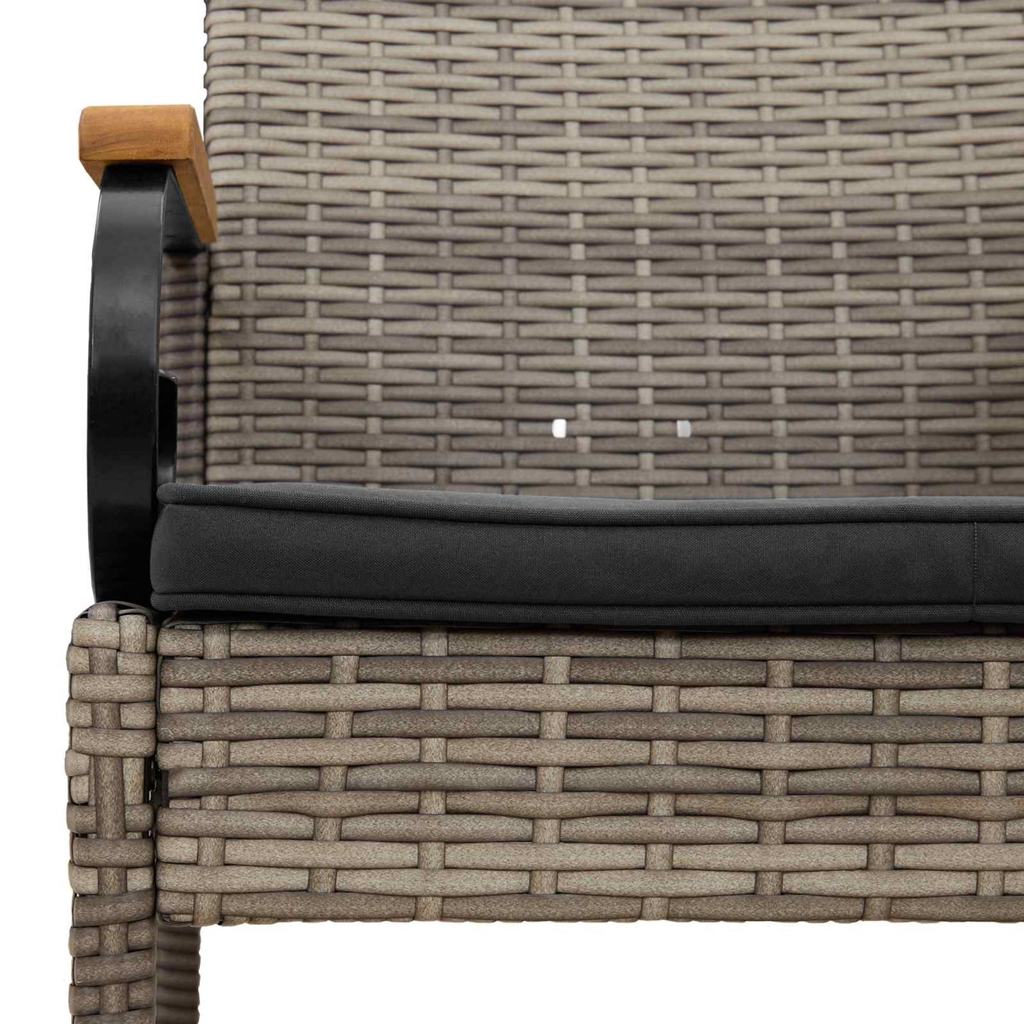 Sedie da giardino con cuscino 2 pcs Grigio e Grigio Scuro | homemem39