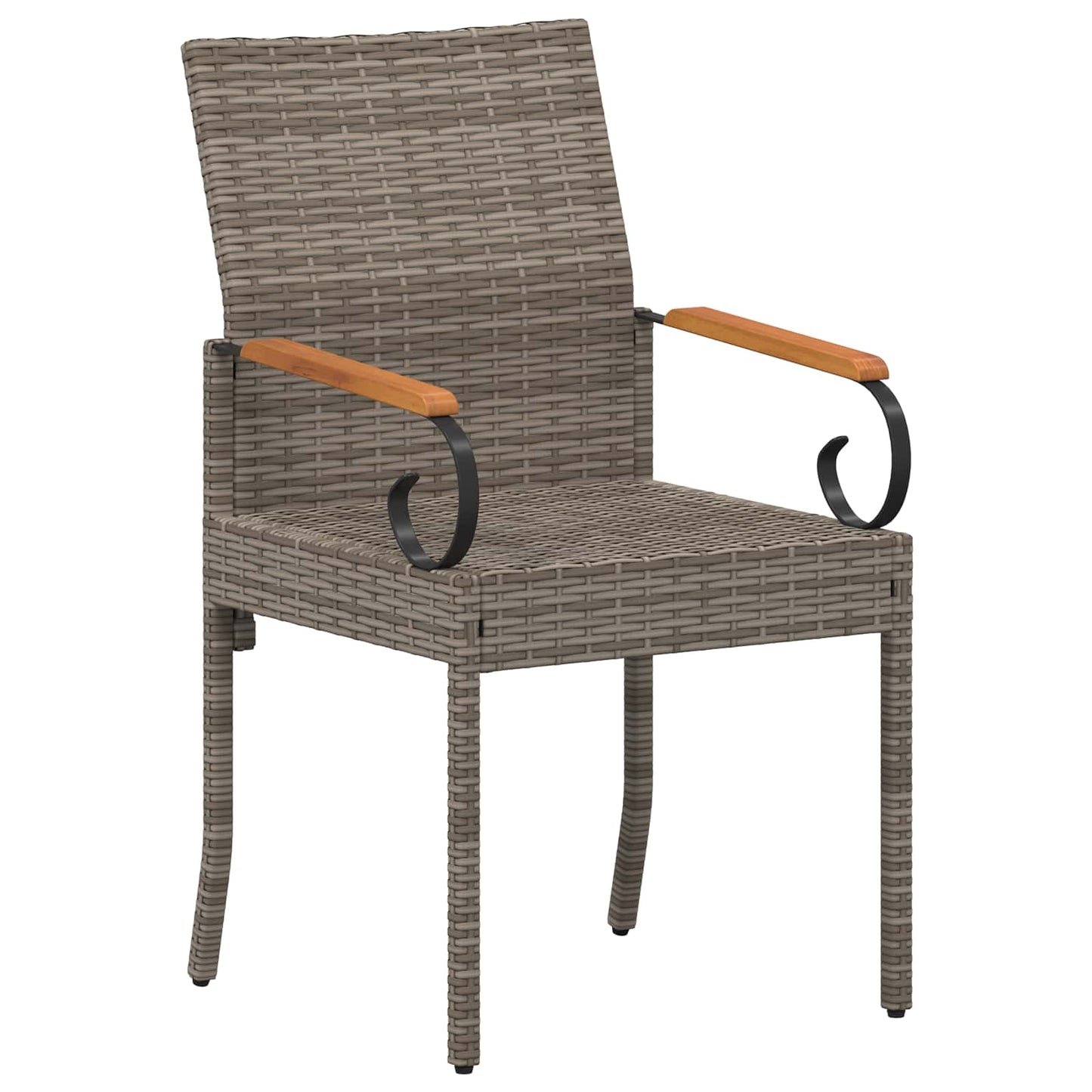 Sedie da giardino con cuscino 2 pcs Grigio e Grigio Scuro | homemem39