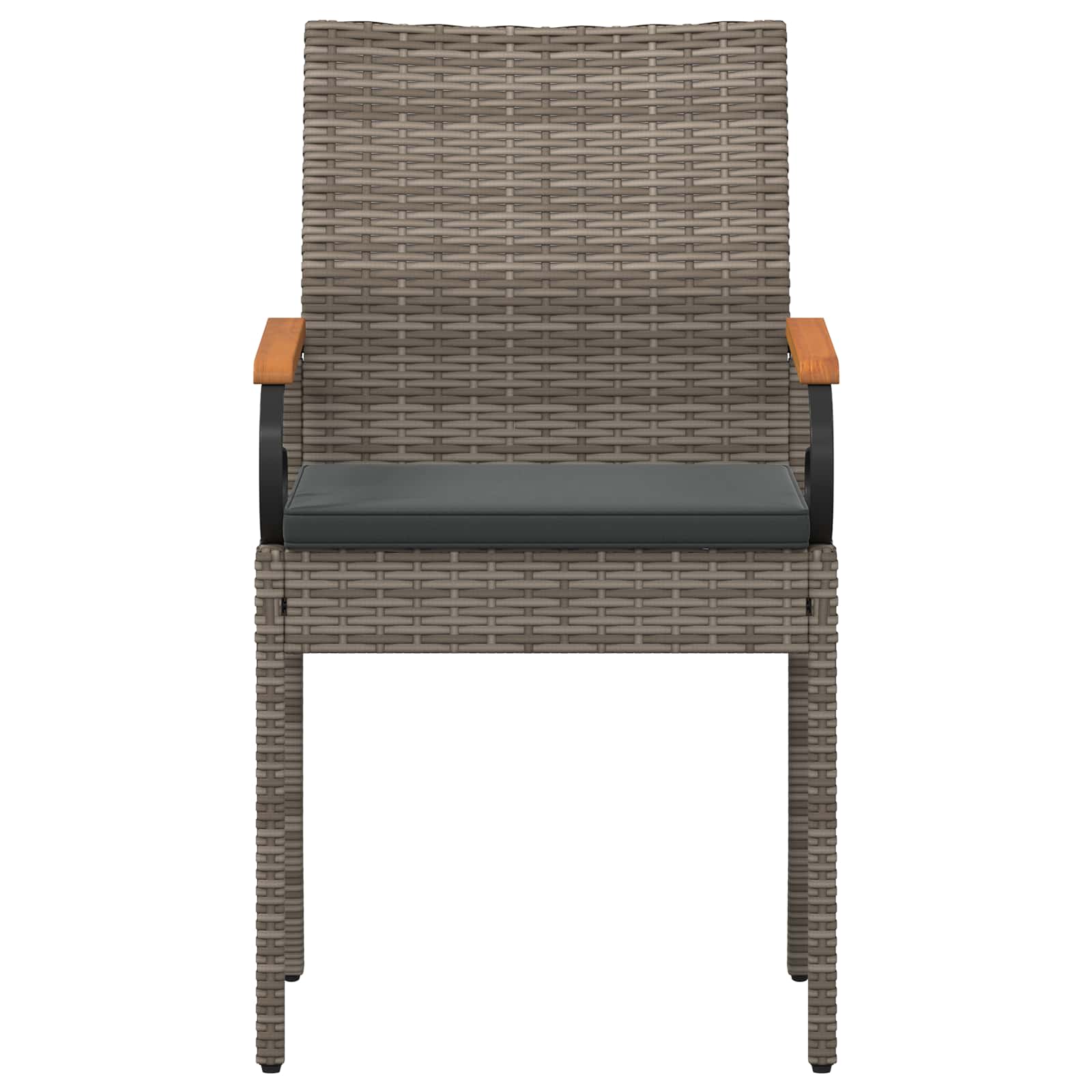 Sedie da giardino con cuscino 2 pcs Grigio e Grigio Scuro | homemem39