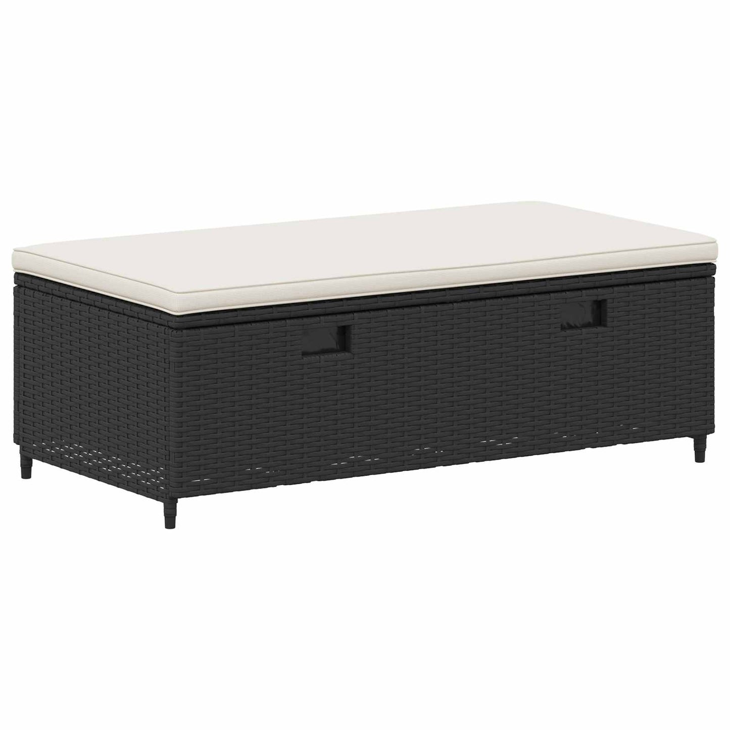 Set di divani da esterno con cuscino 4 pcs Nero e Bianco Crema | homemem39