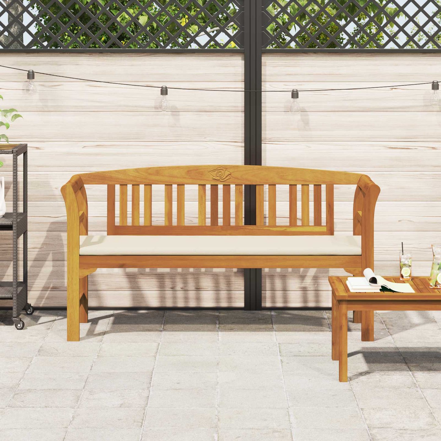 panchina Finitura ad Olio Naturale 157 x 46 x 82,5 cm