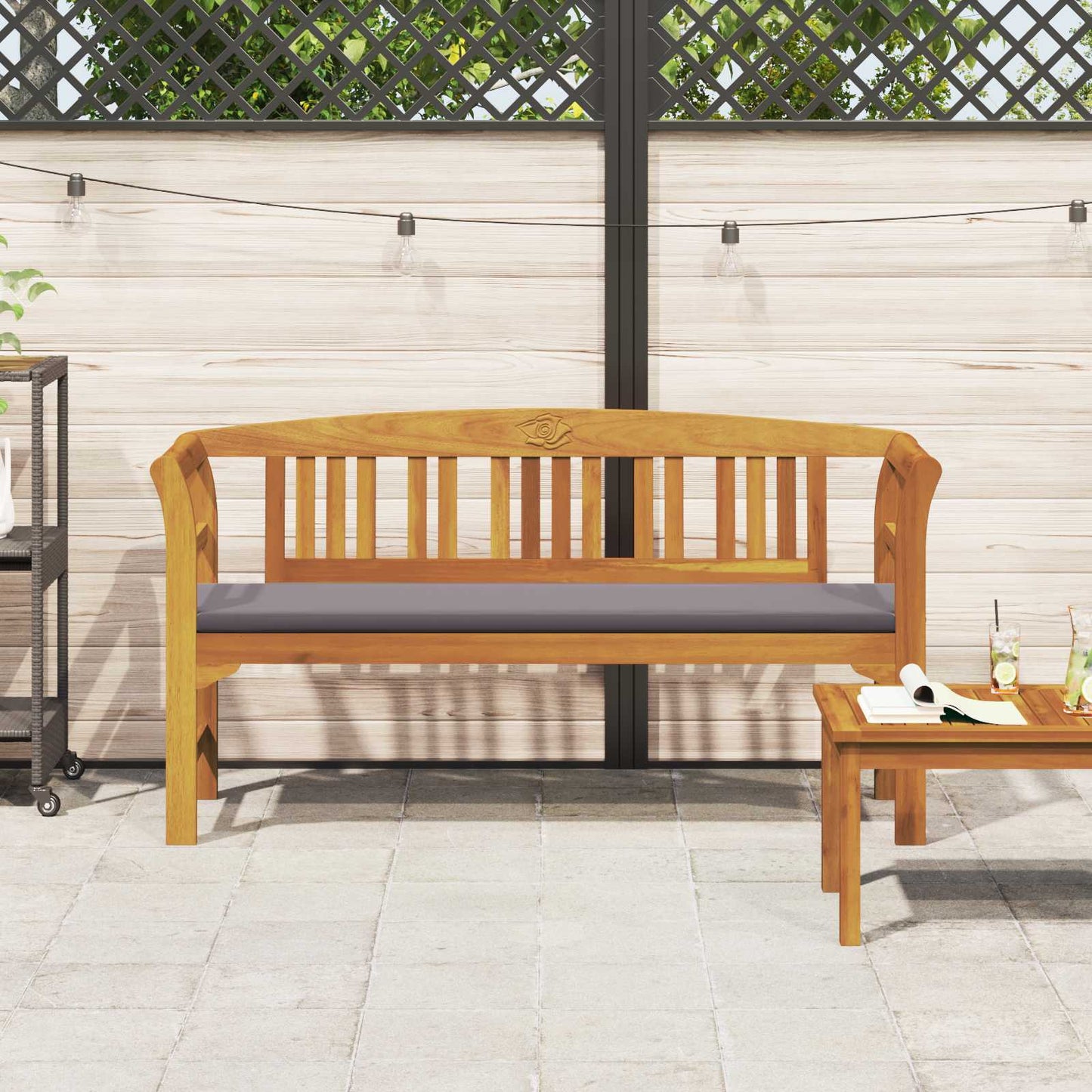 panchina Finitura ad Olio Naturale 157 x 46 x 82,5 cm