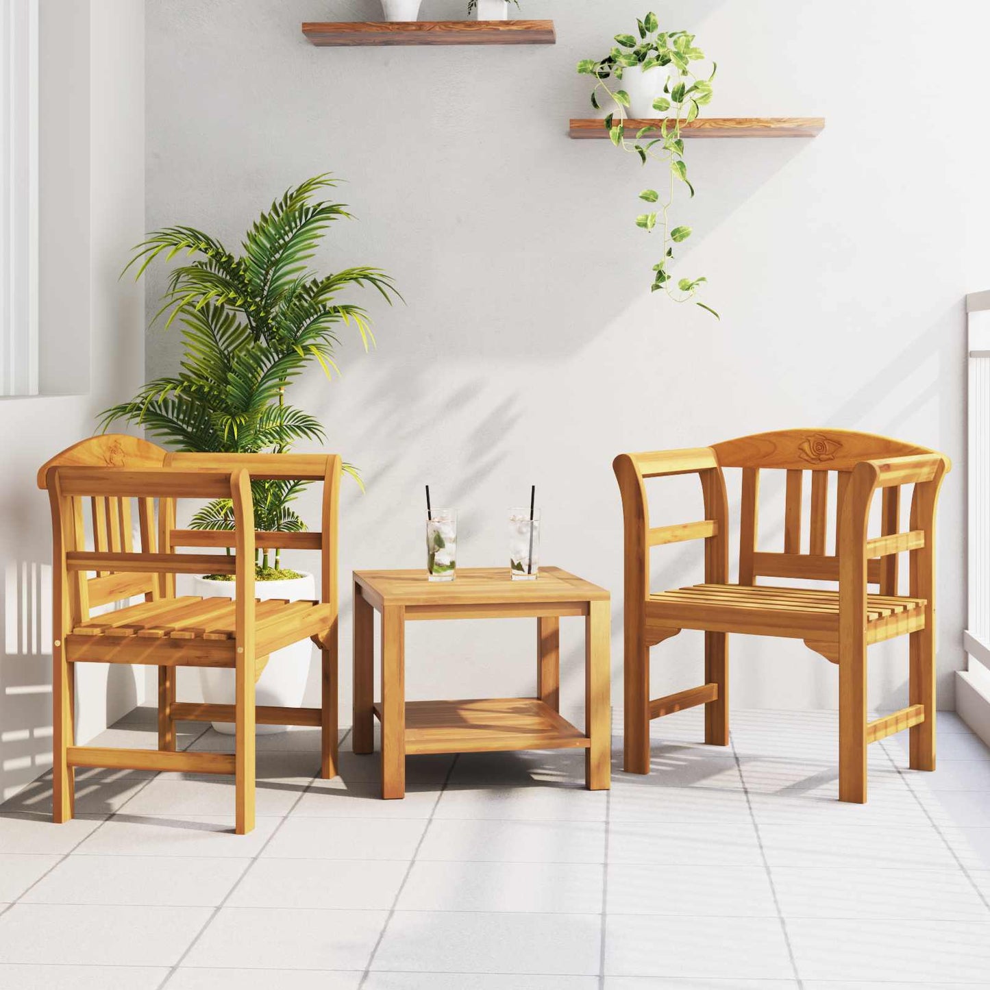 panchina Finitura ad Olio Naturale 68,5 x 46 x 82,5 cm