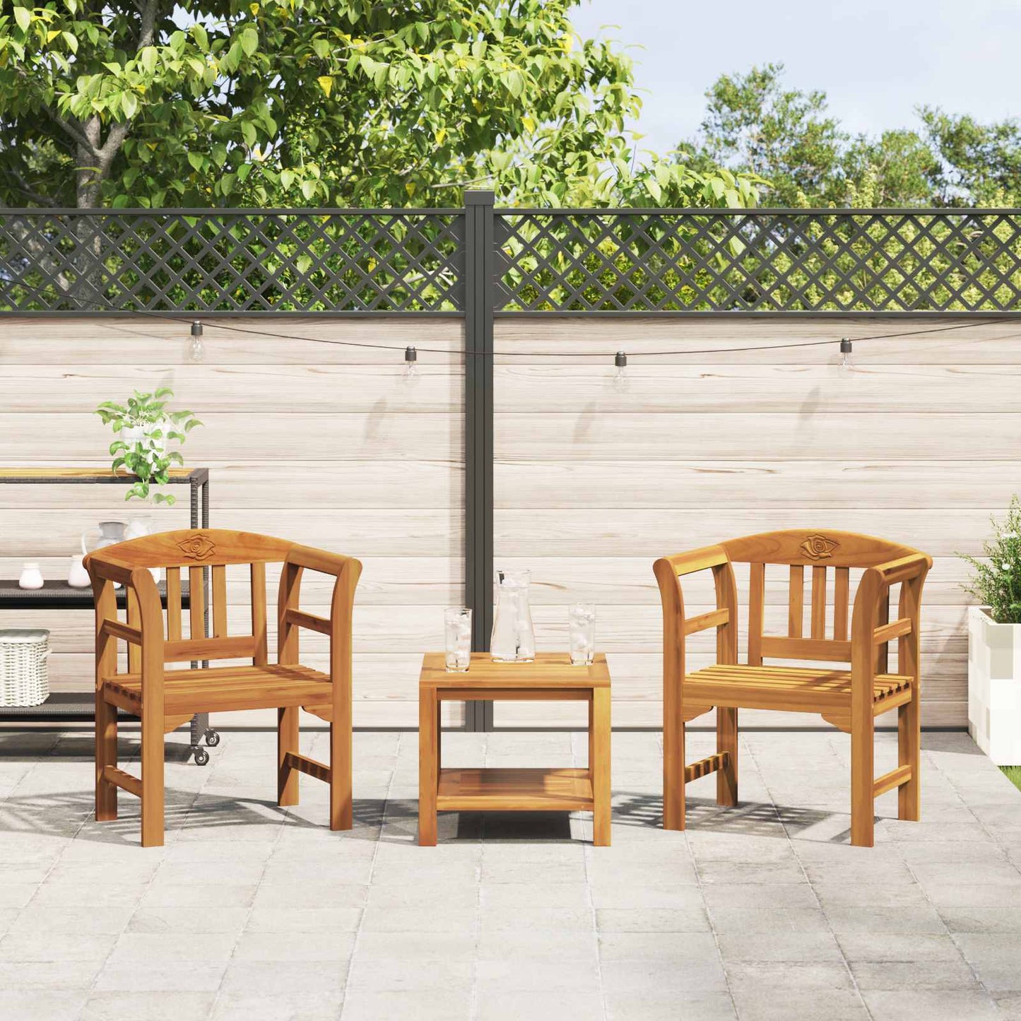 panchina Finitura ad Olio Naturale 68,5 x 46 x 82,5 cm