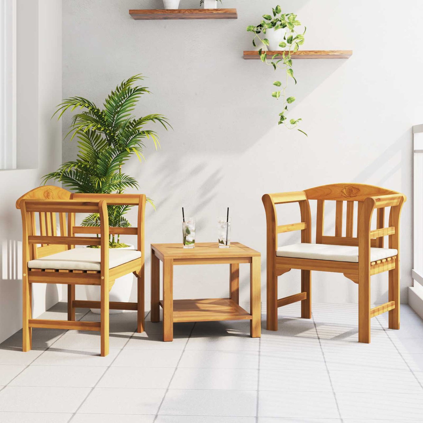 panchina Finitura ad Olio Naturale 68,5 x 46 x 82,5 cm