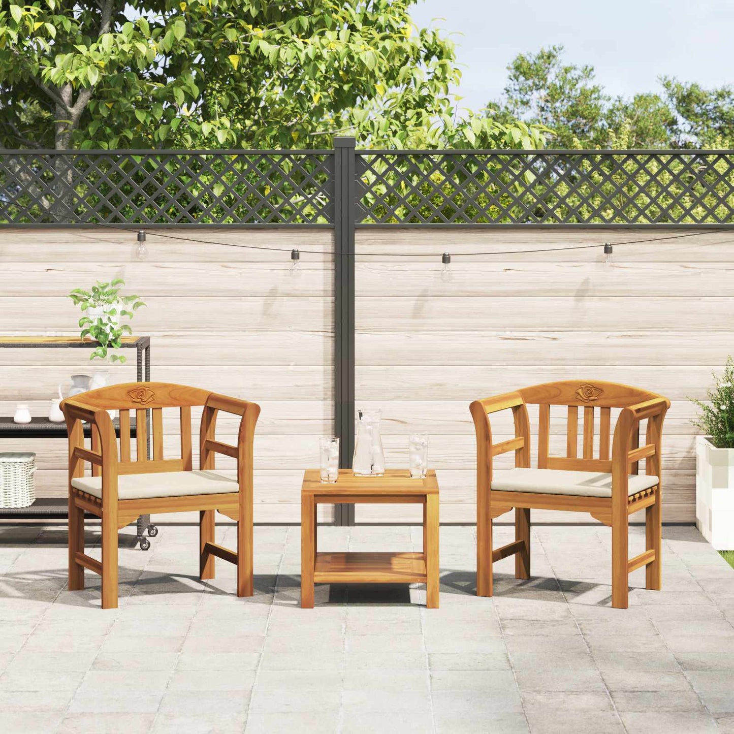 panchina Finitura ad Olio Naturale 68,5 x 46 x 82,5 cm