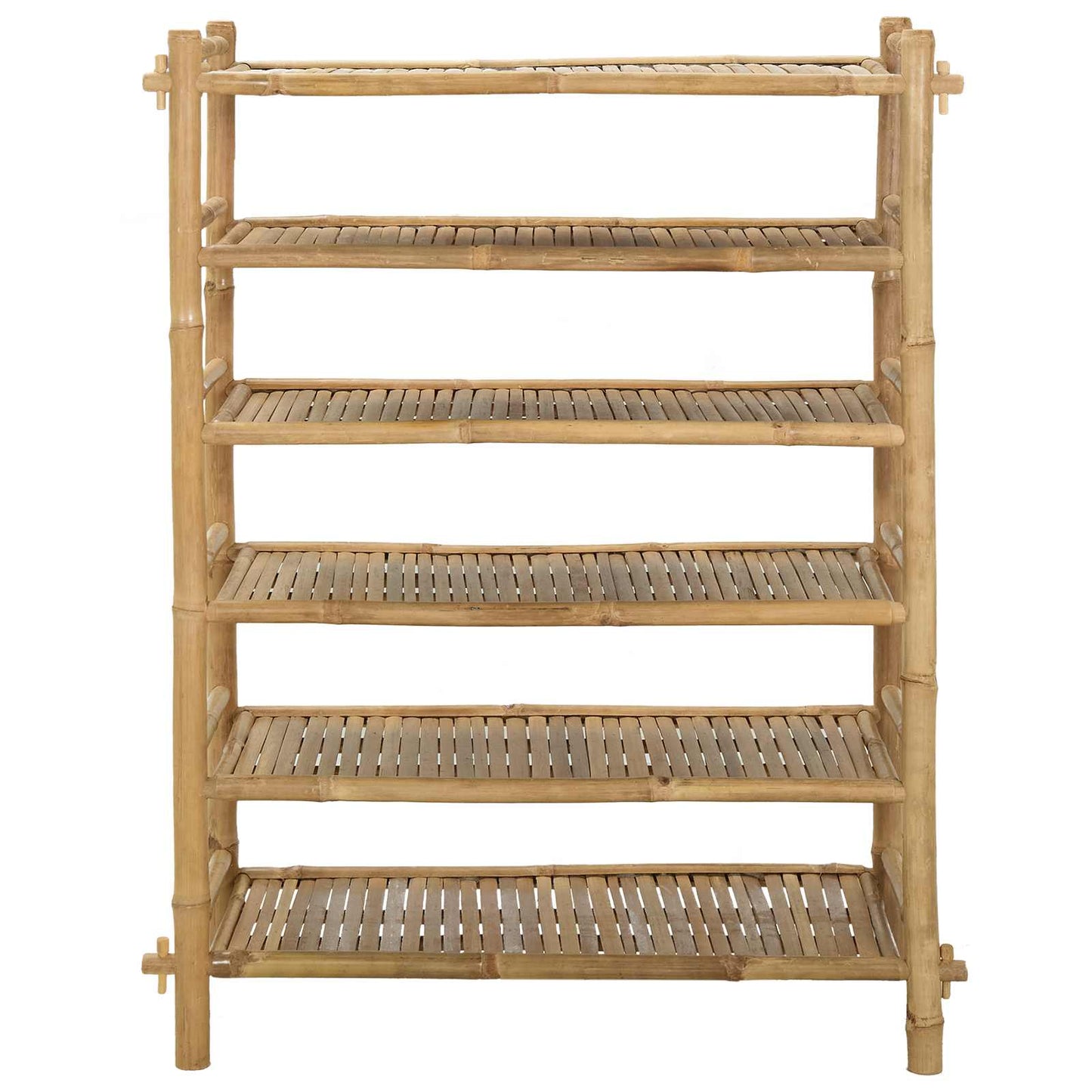 Scarpiera con lo scaffale Naturale 6 ripiani Bambù | homemem39