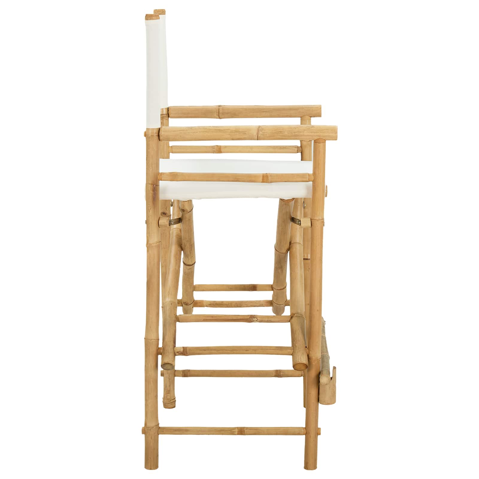 Sedia Direttore Pieghevole 2 pcs Naturale 58 x 48 x 115 cm | homemem39