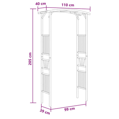 Arco da Giardino Naturale 110 x 40 x 205 cm Bambù | homemem39