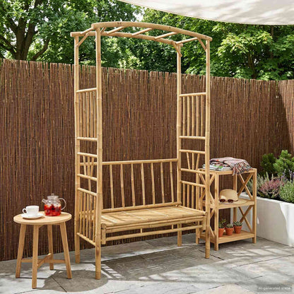Arco da Giardino con Panchina 115 x 50 x 205 cm Bambù | homemem39