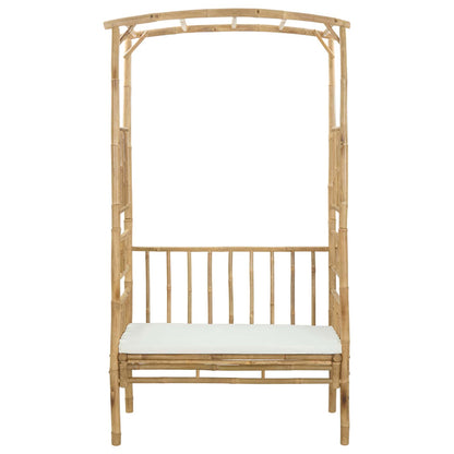 Arco da Giardino con Panchina Bianco Crema 115 x 50 x 205 cm | homemem39