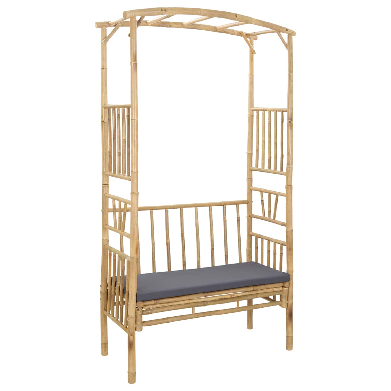 Arco da Giardino con Panchina Grigio Scuro 115 x 50 x 205 cm | homemem39