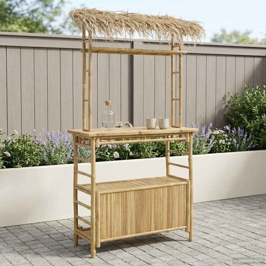 Tavolo da bar da esterno Naturale 110 x 50 x 209 cm Bambù | homemem39