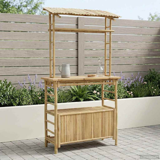 Tavolo da bar da esterno Naturale 110 x 50 x 210 cm Bambù | homemem39